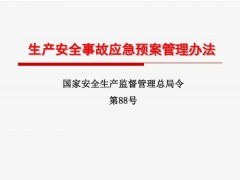 生產(chǎn)安全事故應(yīng)急預案管理辦法