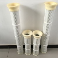PU蓋覆膜濾筒 頂裝式脈沖褶式濾筒 褶皺式長濾筒