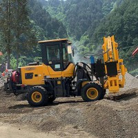 裝載式護欄打樁機 高速公路打樁機 液壓護欄壓樁機
