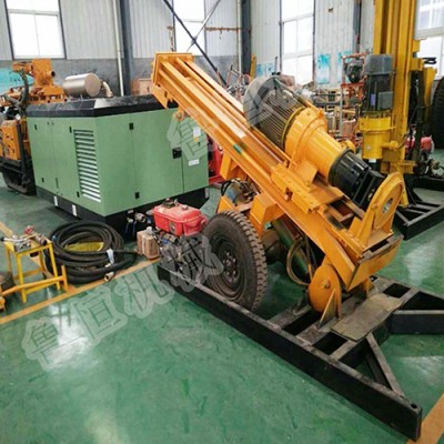 HQZ200自行式氣動(dòng)鉆機(jī)家用鉆井機(jī)200