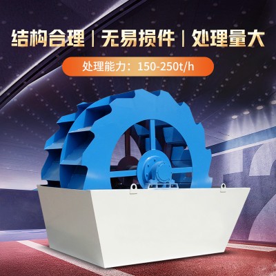3016輪斗式洗砂機 制砂配套水輪式洗